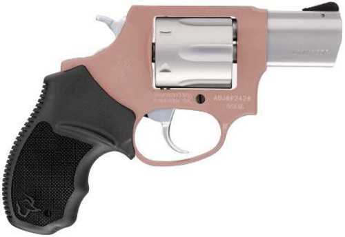 Taurus Model 856 Double Action Revolver .38 Special +P 2" Barrel 6 Round Capacity Fixed Sights Rubber Grips Rose Gold And Stainless Steel Finish