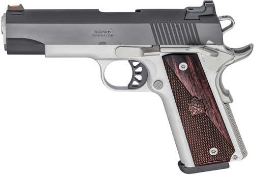 Springfield Armory 1911 Ronin Semi-Automatic Pistol 9mm Luger 4.25" Barrel (1)-9Rd Magazine Checkered Cocobolo Grips Stainless Steel Finish