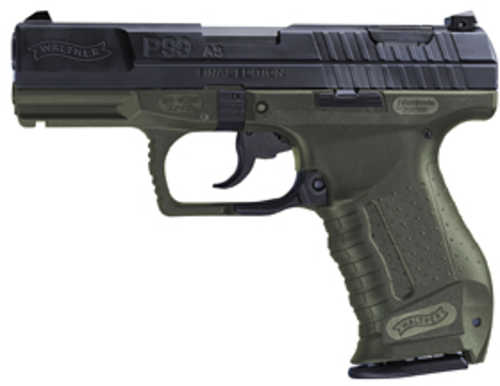 Walther Arms P99AS Final Edition Semi-Automatic Pistol 9mm Luger 4" Barrel (2)-15Rd Magazines Black Slide OD Green Finish