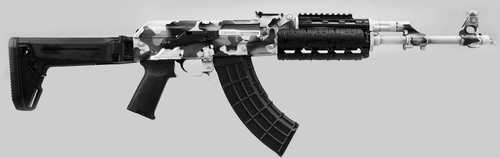 Zastava ZPAPM70 Semi-Automatic Rifle 7.62x39mm 16.25" Barrel (1)-30Rd Magazine Collapsible/Folding Stock White Camouflage Finish