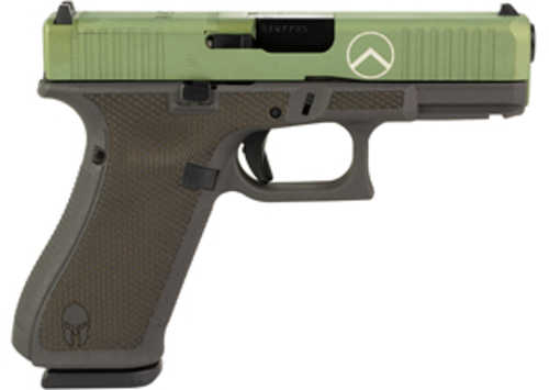 Glock 45 M.O.S. Compact Semi-Automatic Pistol 9mm Luger 4.02" Barrel (3)-17Rd Magazines Agoge Green Slide Cobalt Cerakote Finish