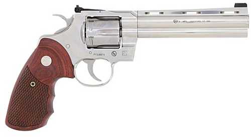 Colt Python Double/Single Action Revolver .357 Magnum/.38 Special 6" Barrel 6 Round Capacity Fixed Sights Walnut Grip Stainless Finish