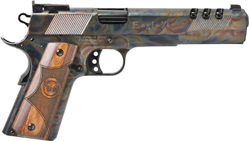 Iver Johnson Eagle XL Ported Semi-Automatic Pistol .45 ACP 6" Barrel (1)-8Rd Magazine Walnut Dymonwood Grips With Engraved Logo Blued Case Colored/Hardened Finish