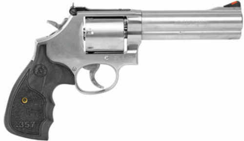 Used Smith & Wesson 686 Plus Deluxe Double Action Revolver .357 Magnum 5" Barrel 7 Round Capacity Wood Grips Stainless Steel Finish