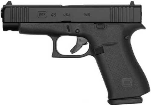 Glock 48 Semi-Automatic Pistol 9mm Luger 4.02" Barrel (2)-10Rd Magazines Fixed Sights Black Polymer Finish