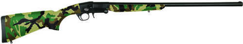 Charles Daly 101 Compact Break Open Single Shot Shotgun 20 Gauge 3" Chamber 26" Barrel 1 Round Capacity Woodland Camouflage Stock Blued Finish