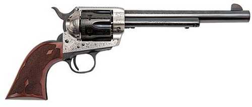 Cimarron Frontier Revolver .357 Magnum 7.5" Blued Barrel 6 Round Capacity Wood Grips Silver Finish