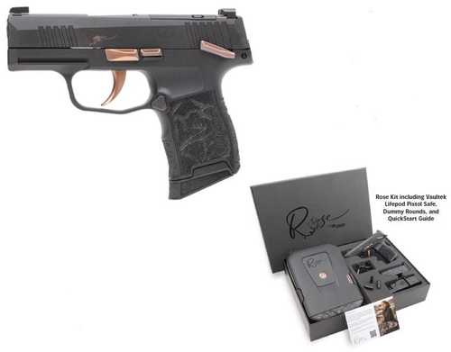 Sig Sauer P365 Rose Semi-Automatic Pistol .380 ACP 3.1" Barrel (2)-10Rd Magazines Matte Rose Gold Controls Black Polymer Finish