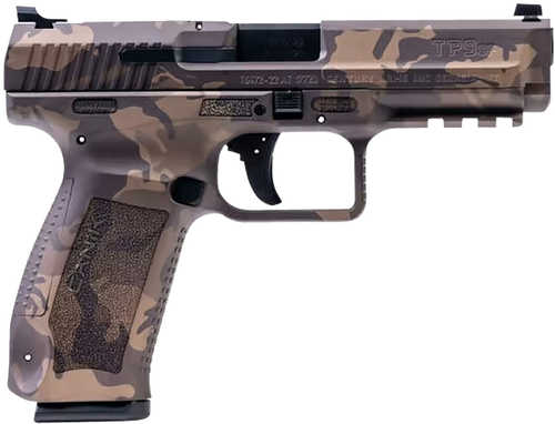 Century Arms Canik TP9SF Semi-Automatic Pistol 9mm Luger 4.46" Barrel (2)-18Rd Magazines Woodland Bronze Camouflage Finish