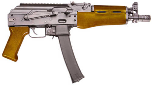 Used Kalashnikov KP-9 Semi-Automatic AK Pistol 9mm Luger 9.25" Barrel (1)-30Rd Magazine Amber Wood Pistol Grip and Forend Black Finish