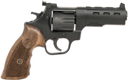 Click to see larger image. Taylor's & Company 963 MF Defense Double/Single Action Revolver .357 Magnum 4" Barrel 7 Round Capacity Walnut Grips Black Finish