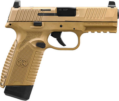 FN America 545 MRD Semi-Automatic Pistol .45 ACP 4.1" Barrel (2)-15Rd Magazines Polymer Grips Flat Dark Earth Finish