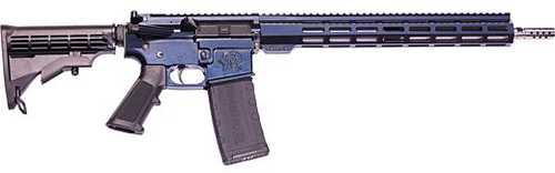 Great Lakes Firearms & Ammo AR15 Galaxy Semi-Automatic Rifle .223 Remington 16" Barrel (1)-30Rd Magazine Black Synthetic Stock Liberty Blue Cerakote Finish