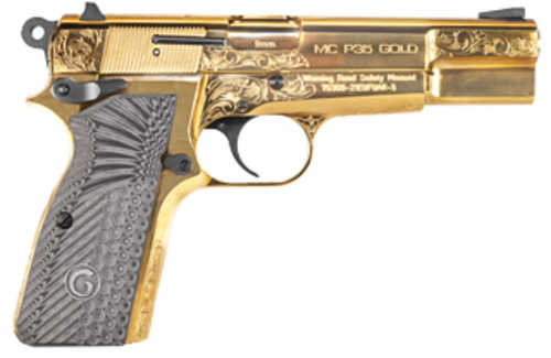 Girsan MCP35 Semi-Automatic Pistol 9mm Luger 4.87" Barrel (1)-15Rd Magazine G10 Grips Engraved Gold Finish
