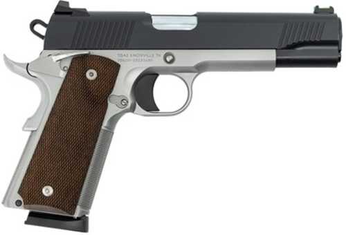 Tisas 1911 Duty Semi-Automatic Pistol .45 ACP 5" Barrel (2)-8Rd Magazines Fixed Sights Checkered Wood Grips Black Slide Silver Finish