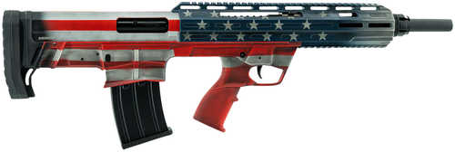 Click to see larger image. SDS Imports TBP Semi-Automatic Shotgun 12 Gauge 3" Chamber 18.5" Barrel (1)-5Rd Magazine Cheek Riser Compatible Bull-Pup Stock American Flag Finish