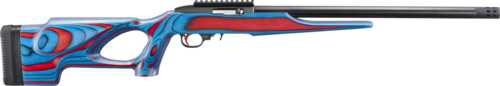 Ruger 10/22 Semi-Automatic Rifle .22 Long Rifle 18" Barrel 10 Round Capacity Blue & Red Laminate Barracuda Stock Blued Finish