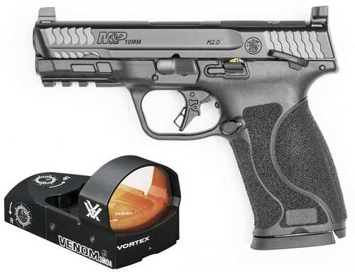 Smith & Wesson M&P Semi-Automatic Pistol 10mm 4" Barrel (1)-15Rd Magazine Vortex Venom Red Dot Included Black Polymer Finish