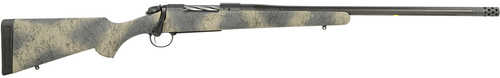Bergara B-14 Ridge Carbon Wilderness Bolt Action Rifle 7mm PRC 22" Barrel 3 Round Capacity SoftTouch Woodland Camouflage Stock Sniper Gray Cerakote Finish
