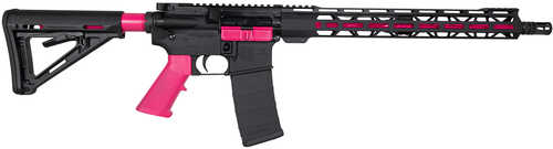 Diamondback DB15 Semi-Automatic Rifle 5.56x45mm NATO 16" Barrel (1)-30Rd Magazine Magpul Carbine Stock Black With Prison Pink Accents Finish