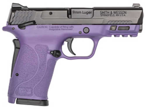 Click to see larger image. Smith & Wesson M&P9 SHIELD EZ M2.0 Semi-Automatic Pistol 9mm Luger 3.68" Barrel (2)-8Rd Magazines Black Slide Purple Finish