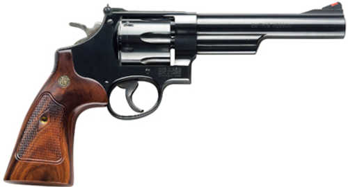 Smith & Wesson Model 57 Classic Double Action Revolver .41 Remington Magnum 6" Barrel 6 Round Capacity Wood Grips Blued Finish