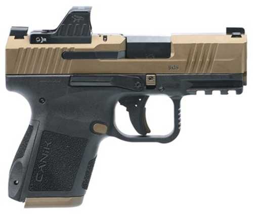 Canik Mete MC9 Semi-Automatic Pistol 9mm Luger 3.18" Barrel (1)-12Rd & (1)-15Rd Magazines Bronze Cerakote Slide Black Polymer Finish