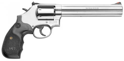 Smith & Wesson 686 Plus Deluxe Double/Single Action Revolver .357 Magnum 7" Barrel 7 Round Capacity Wood Grips Stainless Steel Finish