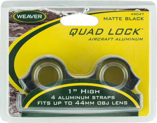 Weaver Quad Lock Detachable Rings 1" High Matte 49047