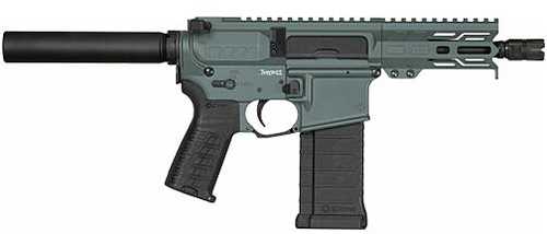 CMMG Banshee MK4 Semi-Auto Tactical Pistol 5.7x28mm 5" 4140 Chrome Moly Barrel (1)-40Rd Magazine Optic Ready Black Polymer Grips Charcoal Green Finish