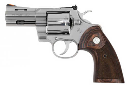 Colt's Manufacturing Python Double Action Revolver .357 Magnum 2.5" Barrel 6 Round Capacity Walnut Target Grips Stainless Steel Finish