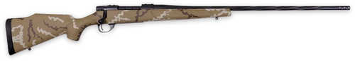 Weatherby Vanguard Outfitter Bolt Action Rifle 6.5 PRC 24" Barrel 3 Round Capacity Tan With Brown & White Sponge Synthetic Stock Graphite Black Cerakote Finish