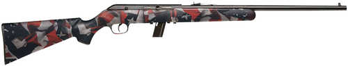 Savage Arms 64 F Semi-Automatic Rifle .22 Long Rifle 21" Barrel (1)-10Rd Magazine American Flag Synthetic Stock Matte Blued Finish