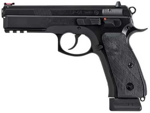 CZ-USA SP-01 Semi-Automatic Pistol 9mm Luger 4.6" Barrel (1)-10Rd Magazine Rubber Grip Panels Black Polycoat Finish