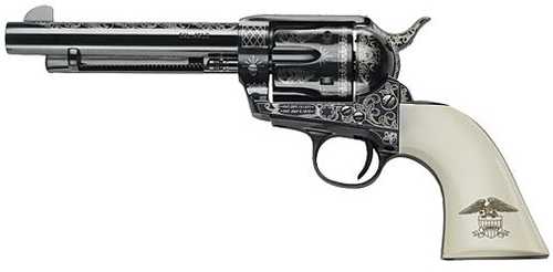 E.M.F. Liberty Revolver .45 Colt 5.5" Barrel 6 Round Capacity Ivory Grips Blued Engraved Finish