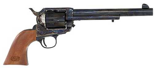 Cimarron U.S. Calvary Revolver .45 Long Colt 7.5" Blued Barrel 6 Round Capacity Fixed Sights Wood Grips Case Colored/Hardened Finish