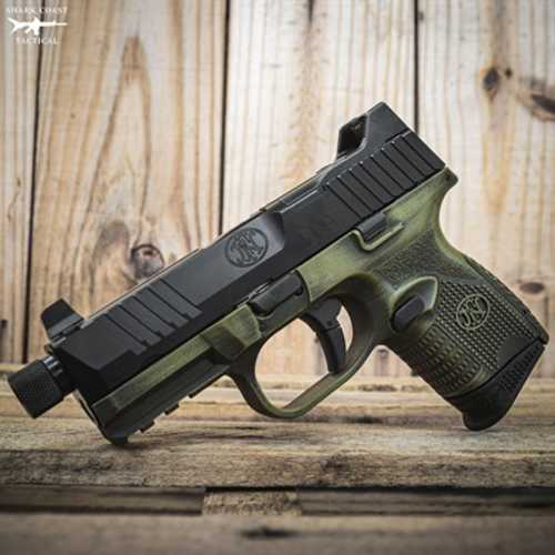 FN America 509C T Semi-Automatic Pistol 9mm Luger 4.32" Barrel (1)-24Rd Magazine Night Sights Black Slide Distressed Bazooka Green Finish