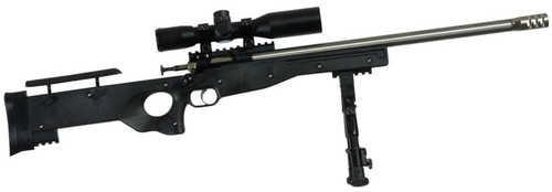 Used Keystone Cricket Precision Compact Single Shot Bolt Action Rifle .22 Long Rifle 16.1" Barrel 1 Round Capacity Includes Bipod/Scope Mount/4X28 Combat Scope/Sun Shade Blued Finish