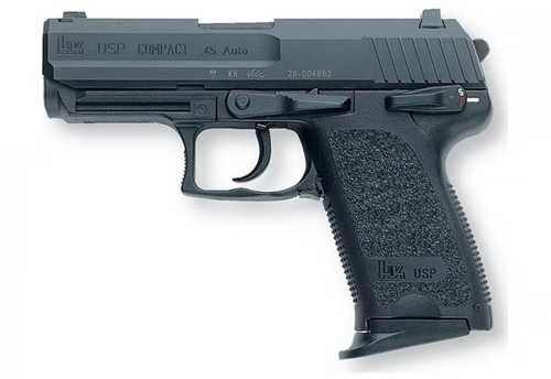 <span style="font-weight:bolder; ">Heckler</span> and Koch USP45 Compact (V7) Semi-Automatic Pistol .45 ACP 3.78" Barrel (3)-8Rd Magazines Night Sights Blued Polymer Finish
