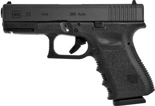 Glock G25 Safe Action Semi-Automatic Pistol .380 ACP 4.02" Barrel (2)-15Rd Magazines Fixed Sights Black Polymer Finish