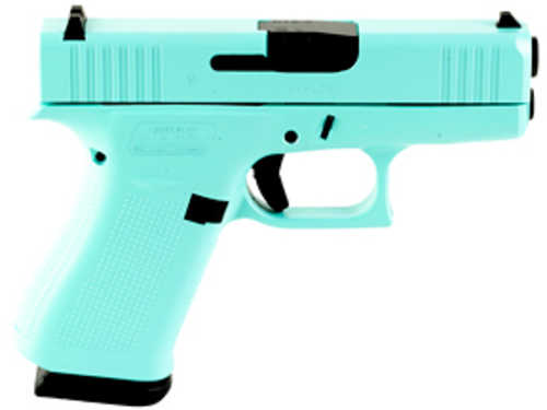 Glock 43X Sub-Compact Semi-Automatic Pistol 9mm Luger 3.41" Barrel (2)-10Rd Magazines Fixed Sights Robin's Egg Blue Finish