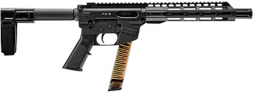 Freedom Ordnance FX-9 Semi-Automatic Tactical Pistol 9mm Luger 10" Barrel (1)-32Rd Magazine SB Tactical Mini Brace Stock Black Finish