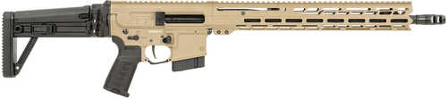 CMMG Dissent MK4 Semi-Automatic Rifle 6mm ARC 16.1" Barrel (1)-10Rd Magazine Black CMMG Dissent Side Folding Stock Coyote Tan Cerakote Finish