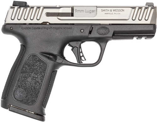 Smith & Wesson SD9 2.0 Compact Semi-Automatic Pistol 9mm Luger 4" Barrel (1)-10Rd Magazine Adjustable Sights Satin Stainless Slide Black Polymer Finish