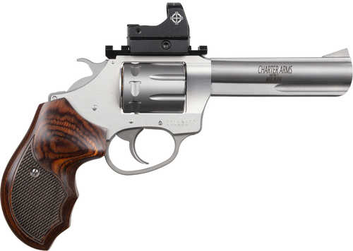 Charter Arms Target Pathfinder Rimfire Revolver .22 Long Rifle 4.2" Barrel 8 Round Capacity Sightmark Micro Red Dot Optic Included Rosewood Grips Stainless Steel Finish