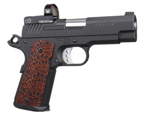 ED Brown EVO-E9-LW Semi-Automatic Pistol 9mm Luger 4" Barrel (1)-9Rd Magazine Vortex Venom Sight Included Black With Orange Synthetic Grips Black Finish