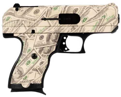 Hi-Point C-9 Striker Fired Semi-Automatic Pistol 9mm Luger 3.5" Barrel (1)-8Rd Magazine 3-Dot Adjustable Rear Sight Polymer Grips $100 Bill Pattern Finish