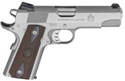 Springfield Armory 1911 Garrison Semi-Automatic Pistol .45 ACP 4.25" Barrel (1)-7Rd Magazine Low Profile 3-Dot Sights Crossed Cannon Wood Laminate Grips Stainless Finish