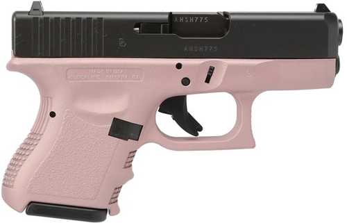 Glock G28 Gen3 Safe Action Semi-Automatic Pistol .380 ACP 3.46" Barrel (2)-10Rd Magazines Fixed Sights Black Slide Blush Pink Cerakote Finish