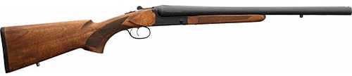 Charles Daly 500 Break Open Side By Side Shotgun 12 Gauge 3" Chamber 20" Barrel 2 Round Capacity Fixed Sights Checkered Walnut Stock Black Finish